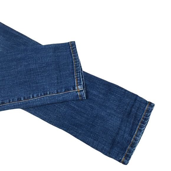 Cabi Jeans Slim Boyfriend Patchwork Sz 4 Blue Stretch Denim‎ Fading Y2K Vibes - Picture 12 of 13